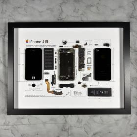 iPhone 4s Black 標本アート ボックスフレーム