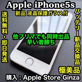 ✨希少なバッテリー新品かつ極美品✨Apple iPhone 5s Silver