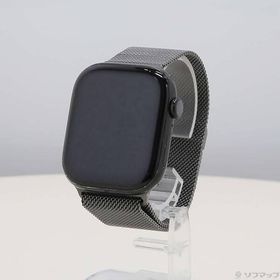 〔中古〕Apple(アップル) Apple Watch Series 10 GPS 46mm ジェットブラックアルミニウムケース スレートミラネーゼループ〔258-ud〕