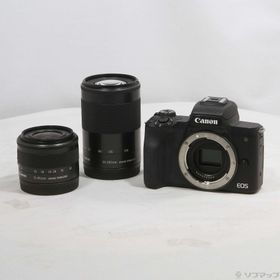 (中古)Canon EOS Kiss M ダブルズームキット ブラック(196-ud)