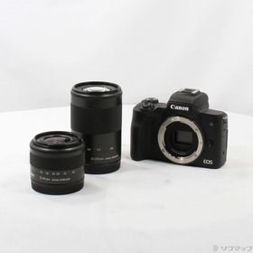 (中古)Canon EOS Kiss M ダブルズームキット ブラック(305-ud)