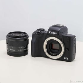 (中古)Canon EOS Kiss M EF-M15-45 IS STM レンズキット ブラック(348-ud)