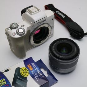 良品中古 EOS Kiss M EF-M15-45 IS STM レンズキット ホワイト 安心保証 即日発送 ミラーレス一眼 Canon 土日祝発送OK