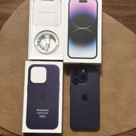 【美品】Apple iPhone 14pro 256GB ディープパープル 本体
