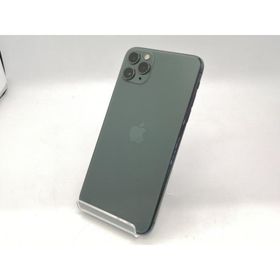 【中古】Apple au 【SIMロック解除済み】 iPhone 11 Pro Max 64GB ミッドナイトグリーン MWHH2J/A【広島本通】保証期間１ヶ月【ランクC】