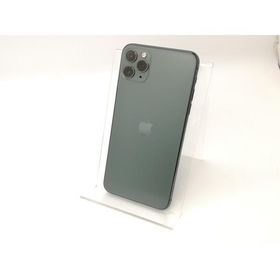 【中古】Apple au 【SIMロック解除済み】 iPhone 11 Pro Max 64GB ミッドナイトグリーン MWHH2J/A【秋葉4号】保証期間１ヶ月【ランクC】