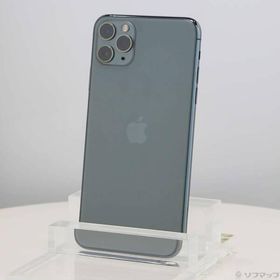 〔中古〕Apple(アップル) iPhone11 Pro Max 64GB ミッドナイトグリーン MWHH2J／A SoftBank〔377-ud〕