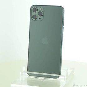 〔中古〕Apple(アップル) iPhone11 Pro Max 64GB ミッドナイトグリーン MWHH2J／A SIMフリー〔269-ud〕