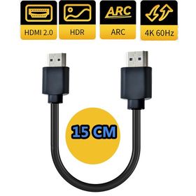4K HDR対応 ウルトラショート HDMI 2.0ケーブル 15cm (ARC/CEC/Dolby Vision対応) - Yandex TV/Apple TV/PC/HDTV用 輸入品