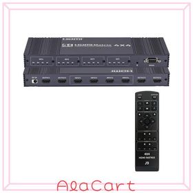 4K@30Hz HDMI マトリックス 4入力4出力 マトリックス 4x4 HDCP 1.4、HDMI 1.4、RS232、パソコン/PS3/PS4 pro/Nintendo Switch/Apple TV/