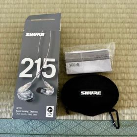 ほぼ未使用品。SHURE SE215-CL-A シュア イヤホン 有線 クリア