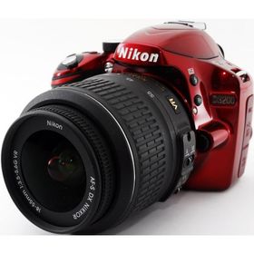 ニコン デジタル一眼 Nikon D3200 レッド レンズキット 中古 美品 新品SDカード付き 届いてすぐに使える ライブビュー 手振れ補正 動画撮影 長期保証
