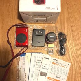 Nikon 1 J1 レッド ミラーレス一眼 元箱付 標準レンズ訳あり
