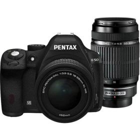 【中古】ペンタックス PENTAX K-50 ダブルズームキット ブラック当店保証30日間 人気モデル 高画質 売れ筋