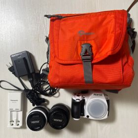 PENTAX K-50 ホワイト レンズ2本 ケース 充電器