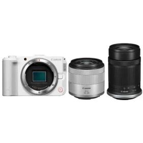 【新品・2営業日で発送】CANON キャノン ミラーレスカメラ EOS R50 V (WH)・ダブルズームキット(6896C009)