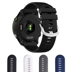 Aoouik GARMIN用 ガーミン Forerunner 255 ベルト バンド 22mm シリコン製４色 (ブラック)