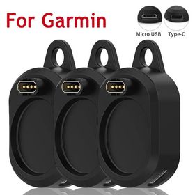 Garmin Fenix、2 in 1、マイクロUSB、タイプc、5、6、7x、venu、Vivoactive 4、3、forerunner 255、955用のポータブル時計充電器アダプタ