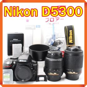 Nikon D5300 一眼レフカメラ スマホ転送 ダブルレンズセット