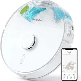 SwitchBot ロボット掃除機 S1 ホワイト 2700pa強力吸引 水拭き対応 禁止エリア マッピング 静音設計 レーザー搭載 スイッチボット W3011001 吸引＋拭くタイプ 水拭き ロボット型クリーナー SwitchBot掃除機 スイッチボット掃除機 自動掃除機 スイッチボットロボット