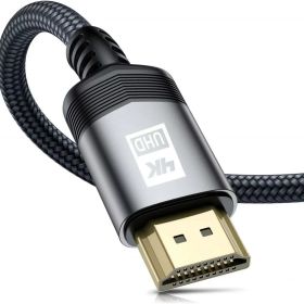 4K HDMI ケーブル 15m HDMI 2.0規格ハイスピード HDMI Cable 4K 60Hz/2K 144Hz/3840p/2160p UHD 3D HDR /18gbps高速イーサネットARC hdmi ケーブル - 対応 パソコンの画面をテレビに映す Apple TV,PS5/PS4/PS3, PC など適用 (グレー)