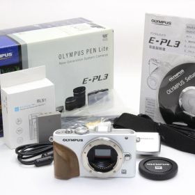 A (美品) OLYMPUS オリンパス PEN Lite E-PL3 ボディ ホワイト ショット数1988回 初期不良返品無料 8-16