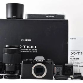 ★極上品★フジフイルム FUJIFILM X-T100 15-45 50-230 ダブルズームレンズキット★ YMA1955＃92