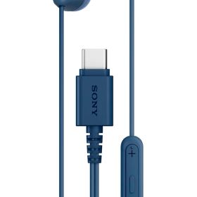 ソニー IER-EX15C USB-Cプラグ 有線インイヤーヘッドホン iPhone/Androidフォン用 多機能ボタン内蔵 音量とマイクコントロール USBオーディオクラス1.0デバイス対応 ブルー [ブルー] [USB-C、マイク。]