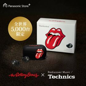 【公式店】テクニクス 完全ワイヤレスイヤホン ブラック EAH-AZ100B1K Panasonic Store Plusモデル the Rolling Stones コラボ ローリングストーンズ ノイズキャンセリング マルチポイント対応 ドライバー10mm Technics 高音質 防滴 マイク 通話 コンパクト Type-C 送料無料