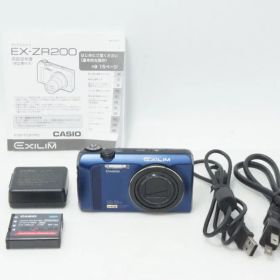美品 CASIO カシオ HIGH SPEED EXILIM EX-ZR200 コンパクトデジタルカメラ ブルー 260619t