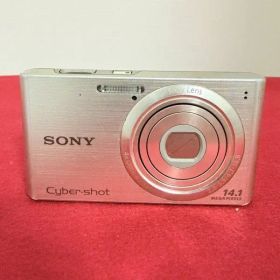 SONY Cyber-shot DSC-W610 シルバー 14.1MP 4倍ズーム 軽量スリムボディ デジカメ バッテリー付属 中古 平成レトロ 動作品