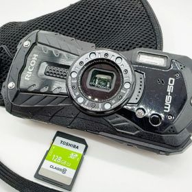 RICOH WG-50 デジカメ 128GB SDカード・ケース付き 動作確認済