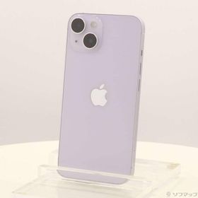 〔中古〕Apple(アップル) iPhone14 128GB パープル MPUY3J／A SIMフリー〔196-ud〕
