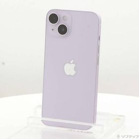 〔中古〕Apple(アップル) iPhone14 128GB パープル MPUY3J／A SIMフリー〔276-ud〕