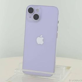 〔中古〕Apple(アップル) iPhone14 128GB パープル MPUY3J／A SIMフリー〔352-ud〕