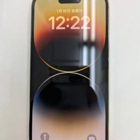 N 処分価格【バッテリー100%表示】iPhone 14 Pro アイフォン 256GB ゴールド SIMロックなし バッテリー容量 100% 本体 カバー付き