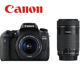 キヤノン Canon EOS 8000D EF-S 18-55mm STM EF-S 55-250mm STM ダブルズームレンズキット 手振れ補正 デジタル一眼レフ カメラ 中古