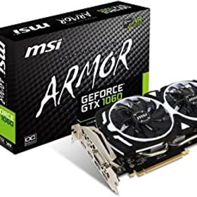 【中古】MSI GeForce GTX 1060 ARMOR 6G OCV1 グラフィックボード VD6150