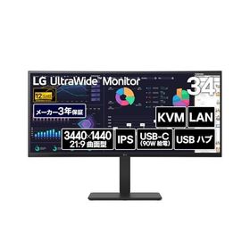 LG ウルトラワイドモニター UltraWide Monitor 34BA75QE-B 34インチ 曲面（3800R）/3440×1440/IP