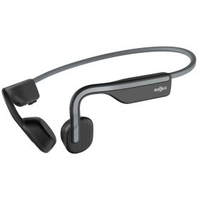 Bluetooth 5.1 SHOKZ OpenMove 骨伝導イヤホンワイヤレスイヤホン Zoomなどリモート会議 テレワーク 在宅勤務 6時間使用可能 環境音聞き取り グレー
