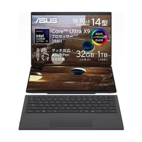 ノートPC Zenbook DUO UX8407AA-X9H321WS [14型×2 /Core Ultra X9 388H /RAM:32GB /SSD:1TB /Windows 11 Home /Office OP付 /モーハーグレー]