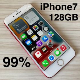 iPhone7 128GB RED バッテリー99% SIMフリー