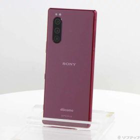 【中古】SONY(ソニー) Xperia 5 64GB レッド SO-01M docomoロック解除SIMフリー 【349-ud】