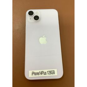 C2【本080710-6】交渉OK! iPhone14Plus 容量128GB 色パープル auデモ機展示品 背面キズ有り 画面多少キズ有り バッテリー性能100% 送料別