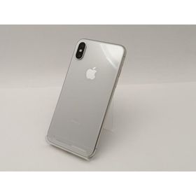【中古】Apple au 【SIMロック解除済み】 iPhone X 64GB シルバー MQAY2J/A【三宮センター】保証期間１ヶ月【ランクC】