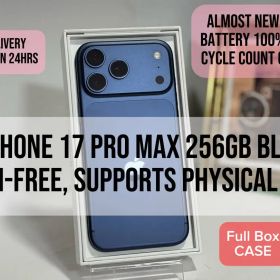 iPhone 17 Pro Max 256GB ブルー物理SIM対応SIMフリー