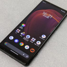 au Xperia 5 III SOG05 黒 バッテリー良好 稼働品 外装難有