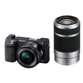 【中古】【1ヶ月保証】 ソニー SONY α NEX-6 ダブルズームレンズキット ブラック ミラーレス一眼 Wi-Fiでスマホへ転送