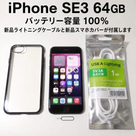 iPhone SE3 第3世代 64GB SIMフリー バッテリー容量100%