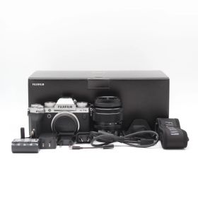 【美品】 ショット数4,027 富士フイルム X-T5 レンズキット(XF18-55) シルバー F X-T5LK FUJIFILM JS129-02430